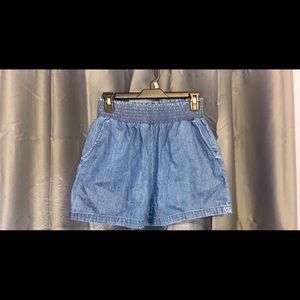 high waisted denim shorts